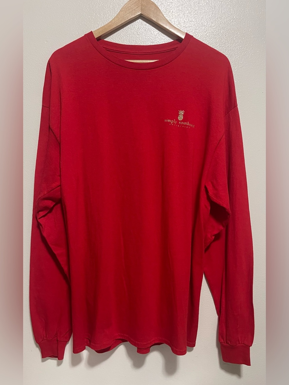 Simply Southern woman’s Christmas Long Sleeve Tee with Pineapple Logo